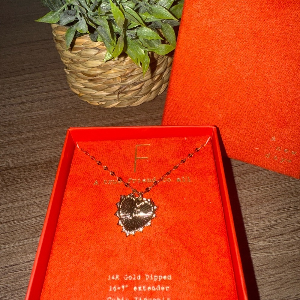A New Day Gold Heart Necklace - Picture 2 of 4